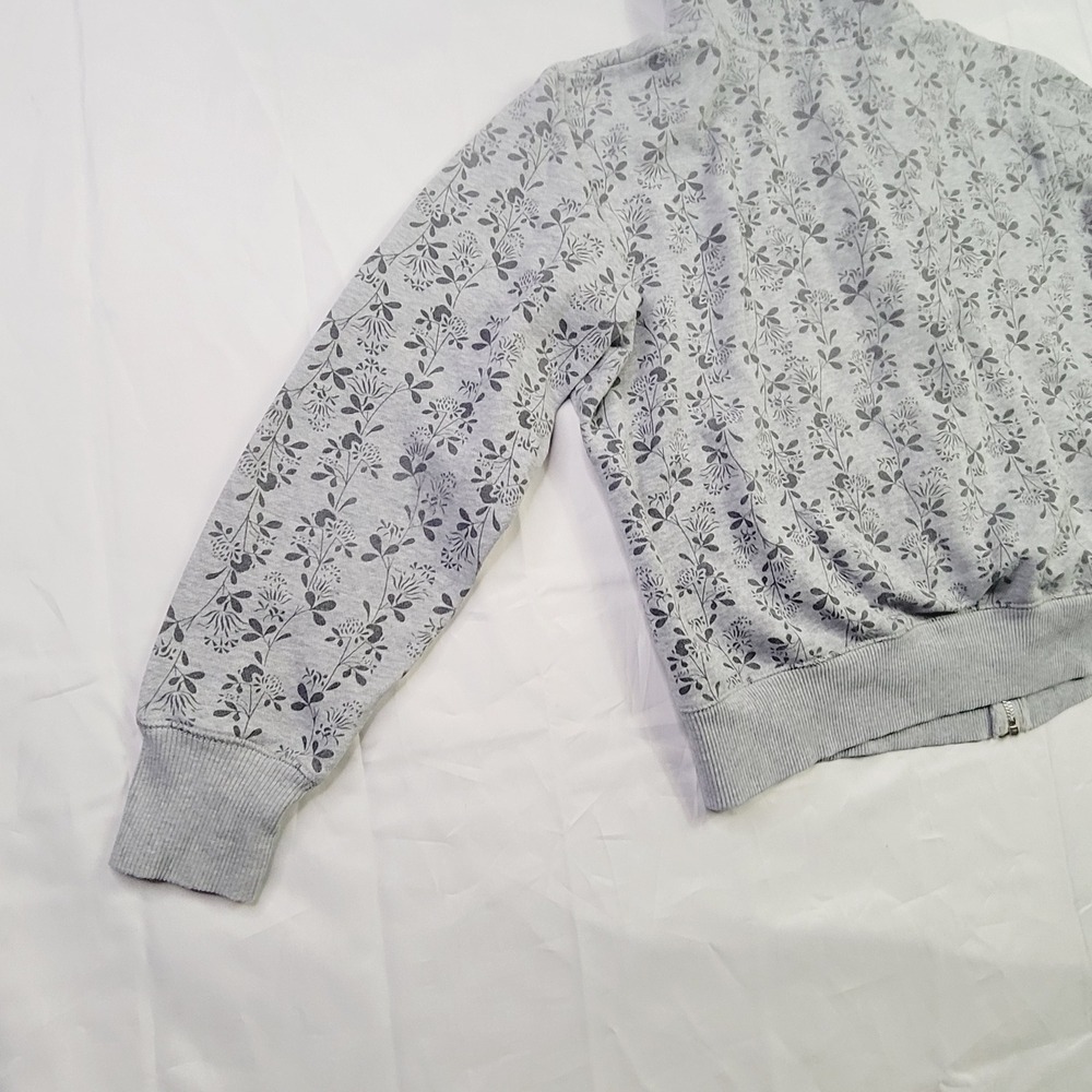 LFL Kids Full Zip Hoodie Size Large Grey Botanical Print Jacket K73 - Picture 12 of 15